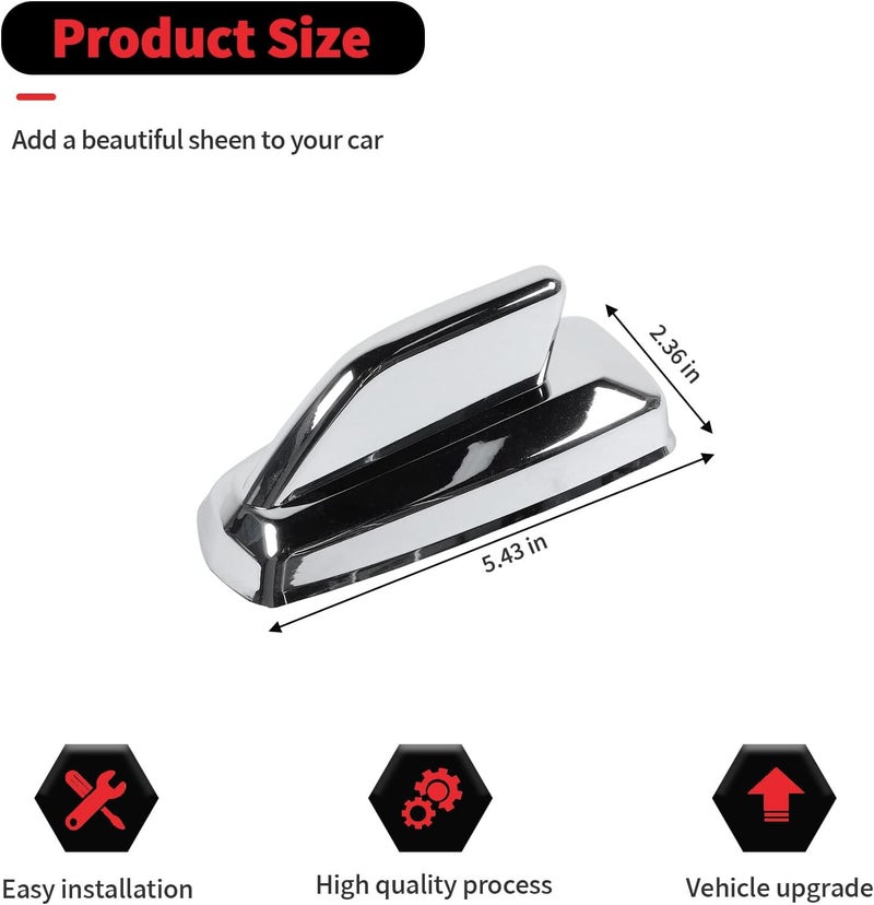 RT-TCZ Roof Antenna Cover Trim Decoration Exterior Accessories for Chevy Silverado/Suburban/Tahoe 2014-2018,for GMC Yukon/Sierra 2014-2018,for Cadillac Escalade 2014-2018 (Chrome) - Image 4
